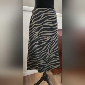 Zebra Print Black and Gray Skirt